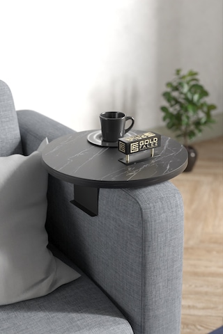 Goldfalez Ayarlanabilir Dekoratif Modern Yan Sehpa Tepsi Bendir