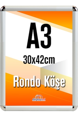 Alüminyum Çerçeve Rondo Köşe 30X42Cm A3