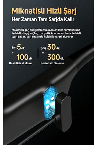 Tekoo Kemik İletimli Ipx8 Su Geçirmez Bluetooth 5.4 Kulaklık 32 Gb Dahili Hafızalı Siyah