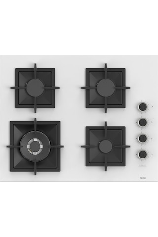Ferre QEP64CB - SC406-WFA - D064-SA Fryart Artline Steam Beyaz Ankastre Set