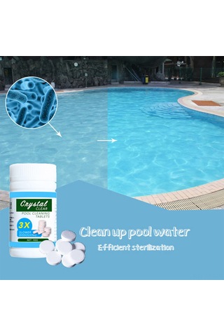 Hfambition Halka Suyu Temizleyici Tabletler 100 Adet - Alg Kontrolü, Saf Su, Güneş Işığına Dayanıklı - 1 Haftada Kristal Şeffaf Havuz
