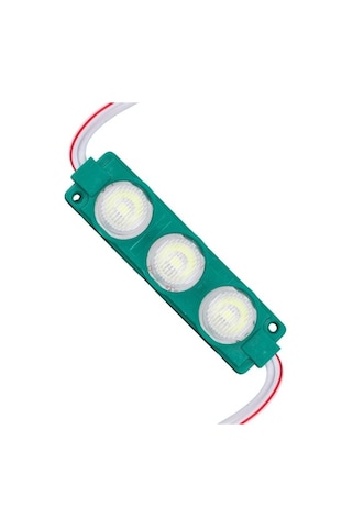 12 Volt 3 Watt Yeşil Led Modül - 74x20 Mm - 3030 Çip