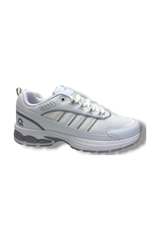 Best Of 2056-26 Anorak Deri Anatomik Erkek Sneaker Beyaz Gümüş