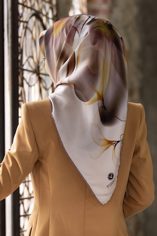 Vissona Twill İpek Eşarp Bej - Gül Kurusu