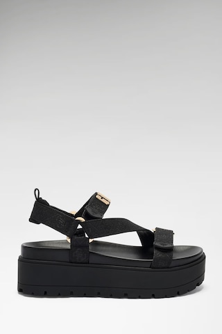 Guess Fetta Logo Kadın Sandalet Fljfttfal03 Siyah