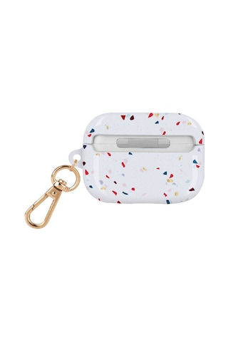 Apple Uyumlu AirPods Pro Kılıf Mozaik Desenli Coehl Terrazzo Kapak Beyaz