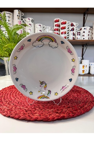 5 Parça Unıcorn Model Çocuk Bebek Yemek Takımı Beslenme Seti Çok Renkli