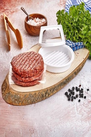 Hamburger Ve Köfte Şekillendirici Pratik Köfte Kalıbı Hamburger Pres Aparatı Hamburger Kalıbı Beyaz