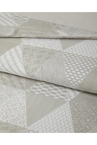 English Home Trio Patch Kolay Ütülenir Çift Kişilik Çarşaflı Nevresim Takımı 200x220 Cm Bej Bej