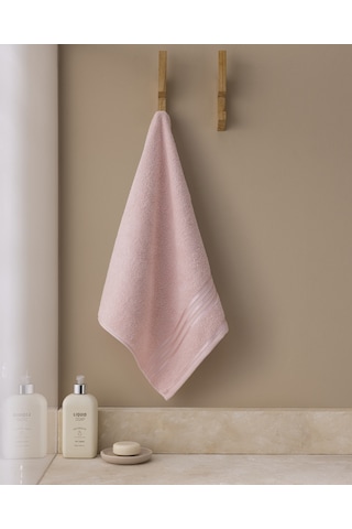 Madame Coco Marnot Bordürü %100 Pamuk Floşlu Yüz Havlusu - Pudra - 50x80 Cm 8684427300091 Çok Renkli