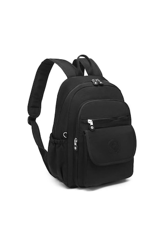 Orta Boy Kadın Sırt Çantası Krinkıl Kumaş -2022-1187 Siyah