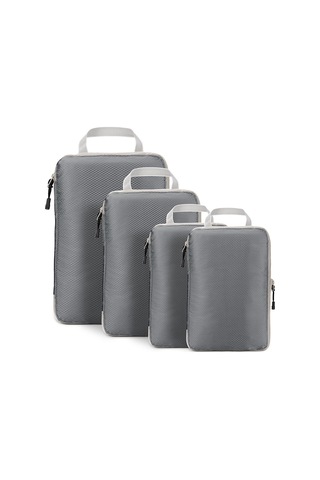 4pcs Sıkıştırma Paketleme Küpleri İç Çamaşırı Organizatör Makyaj Çantaları Turizm İçin İş Gezisi Kozmetik Navy Blue, 1l1m2s