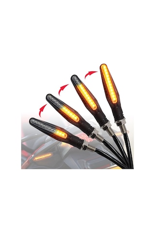 Motosiklet Kovboy Model Kayan Kırılmaz Led Sinyal 2 Adet