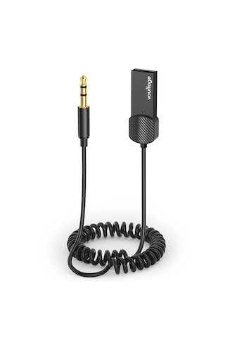 Voultage Bluetooth 5.4 Kablosuz 3.5 mm AUX Ses Alıcısı Adaptörü – USB Güçlü, Metal Gövde, Dahili Mikrofon, Eller Serbest