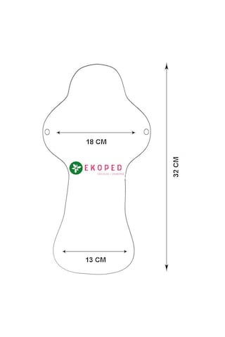 Ekoped Doğal Yıkanabilir Kadın Gece Pedi XL 8'li
