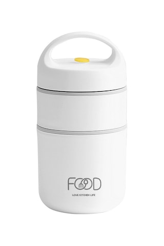 Yunboo Mavi Çift Katlı Paslanmaz Çelik Termos Muhallebi Kasesi, Evde Ve Dışarıda Kullanıma Uygun, Isı Saklama Özelliği İle Pratik Kahvaltı/çorba Kasesi Bej