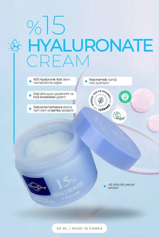 Grace Day %15 Hyalüronik Asit Içeriği Ile Yoğun Nemlendirici Krem Hyaluronate 15% Cream