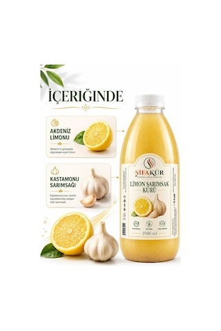 Limon Sarımsak Kürü 1000 ml 60 Gün Dinlendirilmiş