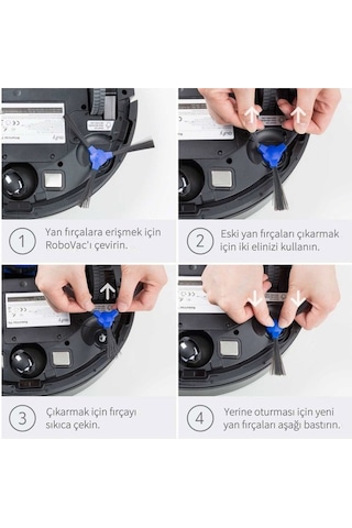 Anker Eufy RoboVac R500 Yan Fırça Seti 4 adet