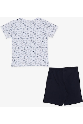 Breeze Girls & Boys Erkek Çocuk Şortlu Takım Uzay Temalı 1.5-5 Yaş, Ekru-ekru Ekru