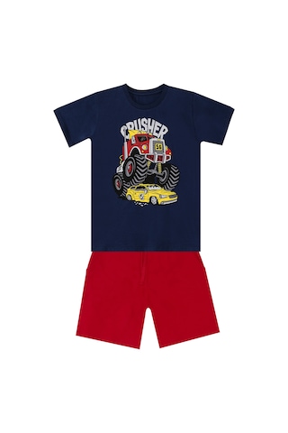 Crusher Arabalı Erkek Çocuk Yazlık T-shirt Şort Takım
