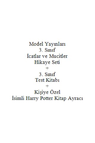 3. Sınıf Hikaye Kitabı Seti Model Yayınları İcatlar ve Mucitler + 3. Sınıf Test Kitabı + Kişiye Özel İsimli Harry Potter Kitap Ayracı