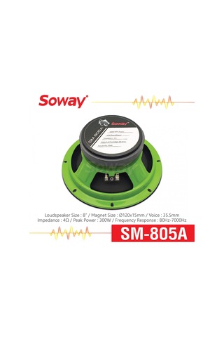 Soway Sm-805a 20cm Midrange Kurşun Göbek 300w 60rms Hoparlör 2adt