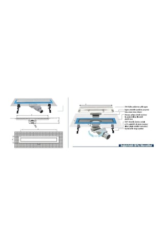 Sukar Line 2 Duş Kanal Süzgeci 40 Cm