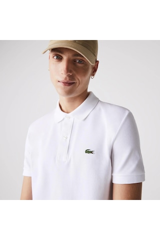 Lacoste Erkek Klasik Pike Kumaş Polo T-shirt Beyaz