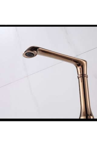 İsaoğlu Yapı Mutfak Bataryası Bakır Evye Musluğu Rose Bronz Batarya Vintage Tasarım Batarya Rose Gold
