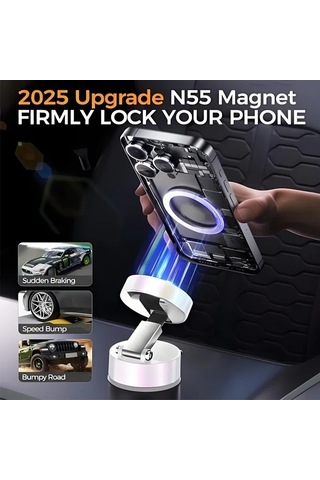 Createtech Ultra Manyetik Katlanabilir Araç Telefonu Montaj Pano Tutucu Pink -telefon Braketi -