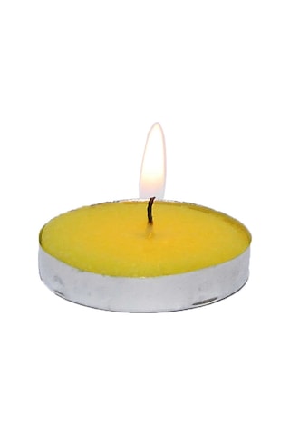Tea Lights Sarı Mum 5 Li 1 Paket Çok Renkli