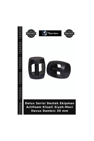 Delux Serisi Destek Ekipman Actifoam Klişeli Siyah-mavi Havuz Dambılı 30 Mm Siyah - Mavi