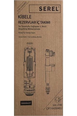Serel Kibele Alttan Doldurmalı İç Takım çift Basma Butonlu 1504 Beyaz
