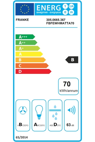 Franke FBFE WH MATT A70 Matte Davlumbaz