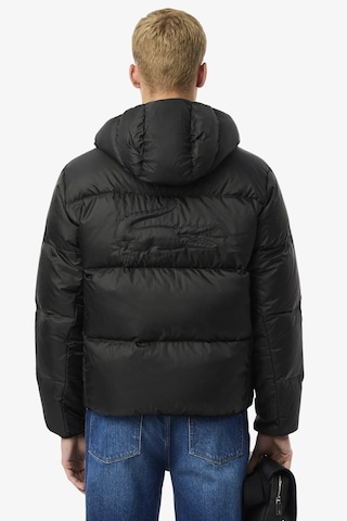 Lacoste Relaxed Fit Down Fill Jacket Kaz Tüyü Dolgu Sabit Kapüşonlu Siyah Mont Siyah
