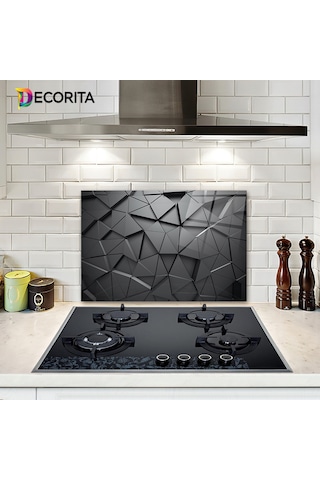 Decorita Antrasit Kristal | Cam Ocak Arkası Koruyucu |40cm x 60cm