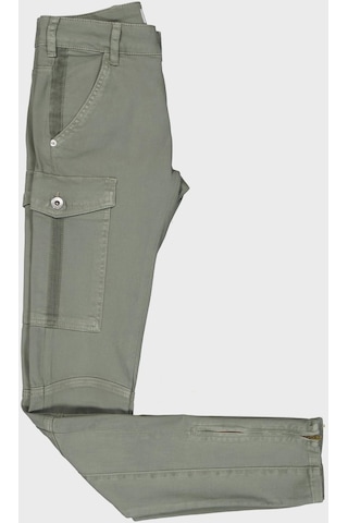 Hazel Haki Normal Bel Kargo Cepli Paçası Fermuarlı Skinny Fit Jean Pantolon C 4527-013 Haki