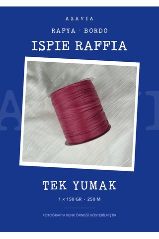 Asavia Ispie Rafya İp Çanta Ve Şapka Örgü İpi 150 Gr 250 M Bordo