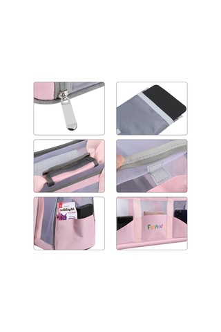 Funadd Portable Breathable Pet Bag Outdoor Shoulder Tote Bag Pembe