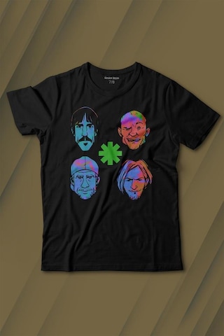 Kendim Seçtim Rhcp Red Hot Chilli Peppers Faces Çizim Yüz Logo Flea Baskılı Tişört Çocuk T-shirt 001