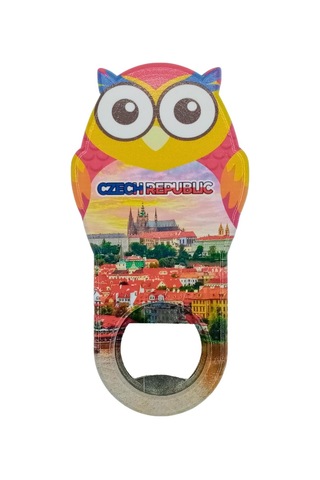 Çek Cumhuriyeti Temalı Baykuş Magnet Kapak Açacak