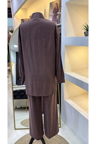 Nuss 1064 Pantolonlu Takım - Kahve