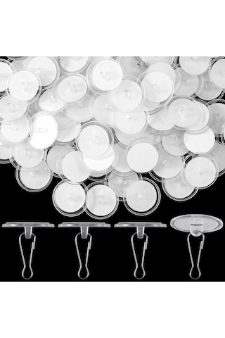 Moveevo 80 Adet Saydam, İz Kalmayacak, Özlüp Çıkarılabilir Tavan Ve Duvar İçi Otomatik Yapışkan Asma Kanca