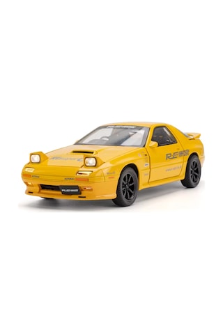 Ranyeek Mazda Rx7-fc 1:24 Orta Boy Model Araba - Sarı, Metal Kasa, Işıklı-sesli, Açılabilir Kapılar, Geri Çek Ve Sürüş Fonksiyonu Gümüş