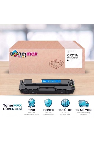 Hp Laserjet Pro 200 Color M251nw Uyumlu Toner Çipli Cf211a Mavi