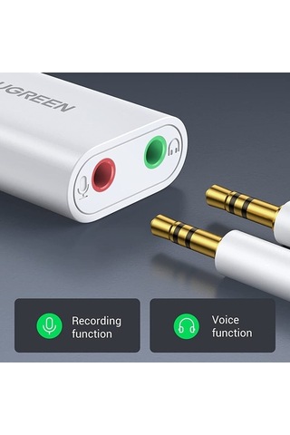 Ebitda Ugreen 30724 Usb Ses Kartı Adaptörü 3.5mm, Harici Mikrofon Ve Ses Portu