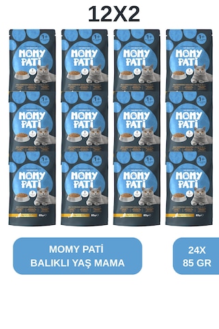 Balıklı Yaş Kedi Maması 85 Gr X 24 Adet Yetişkin Kediler İçin