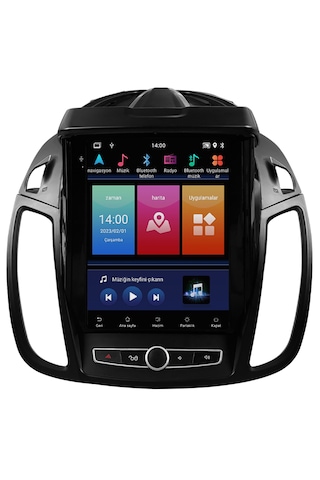 For-x Ford Kuga Tesla 2013-2018 -9.7''android Gerçek 4+64 Gb Ram / 4 Çekirdek 1.6ghz / Wıfı 5.0ghz / Bt 5.4-kablosuz Carplay-ahd Hd Geri Görüş Kamera 9.7''