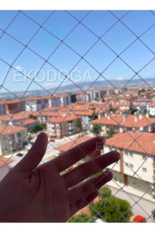 Balkon Filesi 2 5x6 Metre Kuş Kedi Güvercin Önleme Ağı